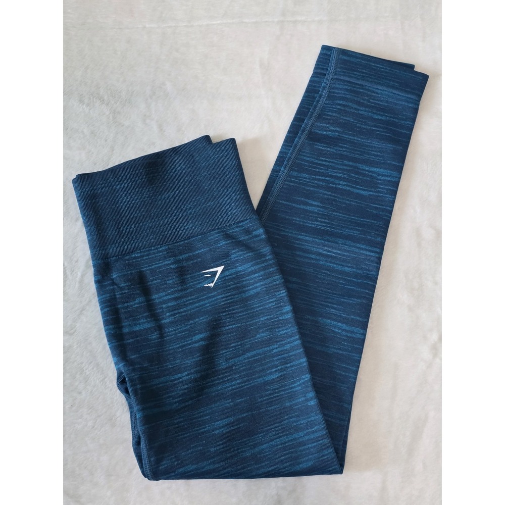 Gymshark Womens Small Teal Heathered Flex Seamless Workout Leggings